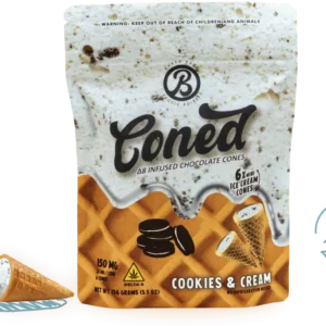 Baked Bags Cookies & Cream THC Ice Cream Cones
