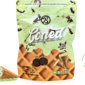 Baked Bags Mint Chip THC Ice Cream Cones